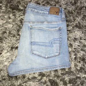 American Eagle Hi-Rise Shortie jean shorts
